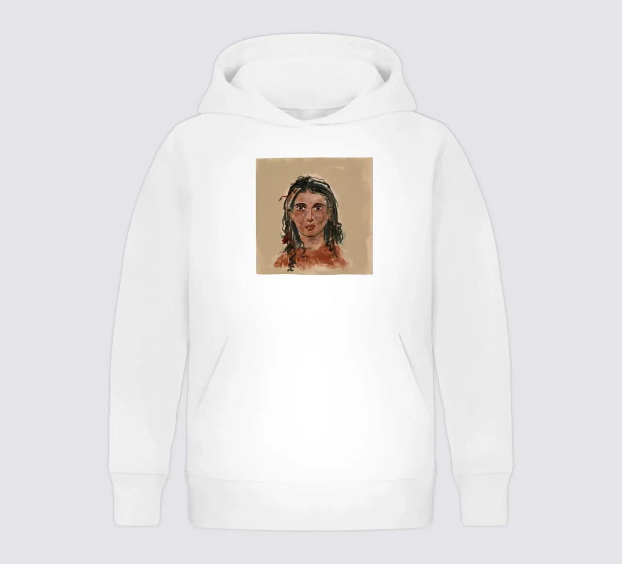 Earth-Toned Innocence kids hoodie by Obisidian Brush