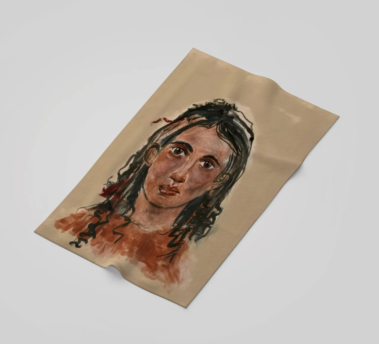 Earth-Toned Innocence beach towel by Obisidian Brush