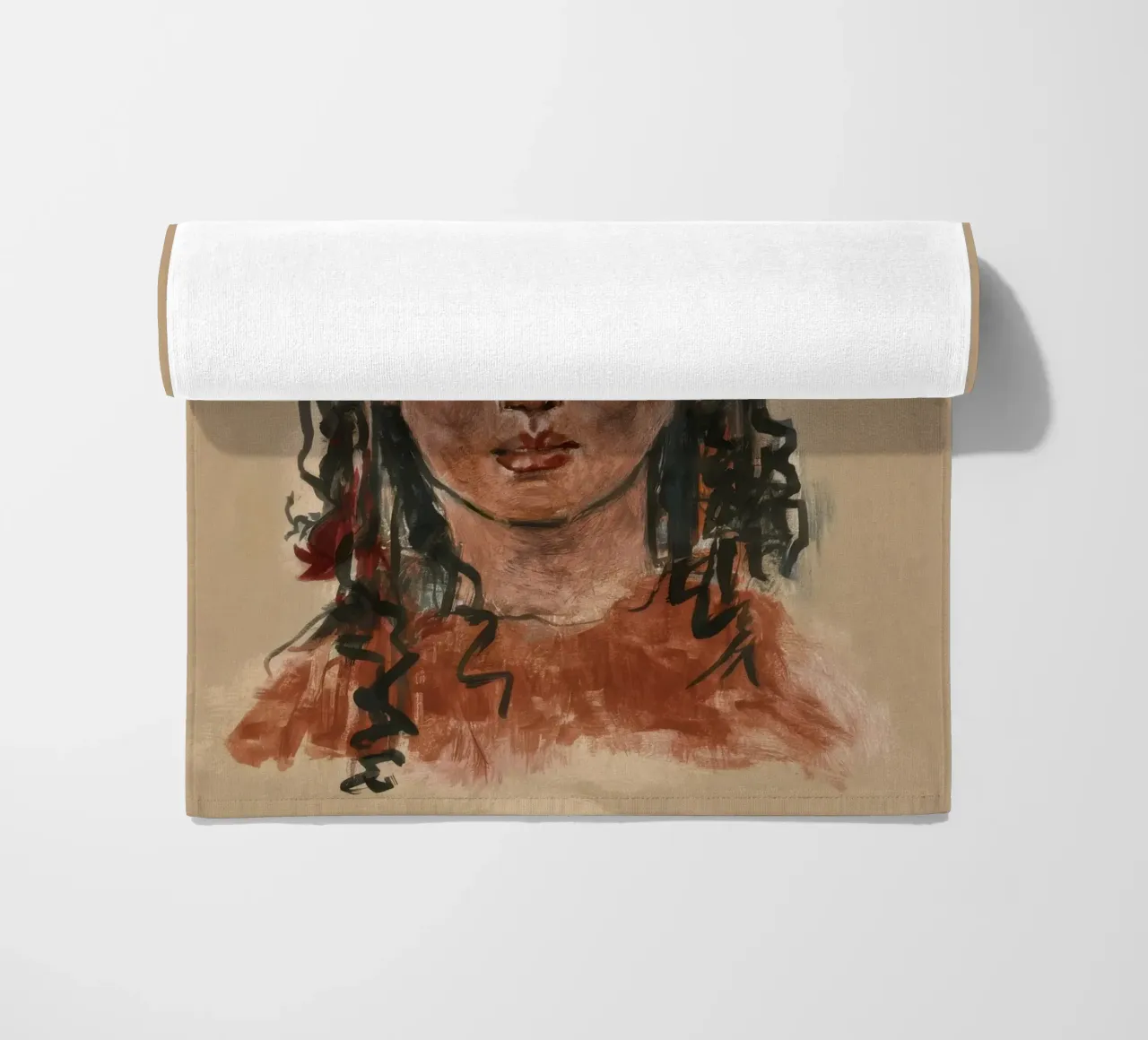 Earth-Toned Innocence beach towel by Obisidian Brush