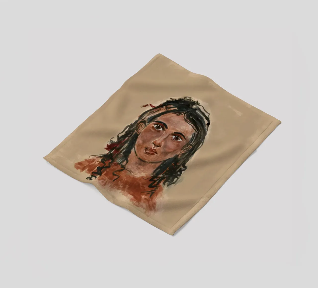 Earth-Toned Innocence fleece blanket by Obisidian Brush