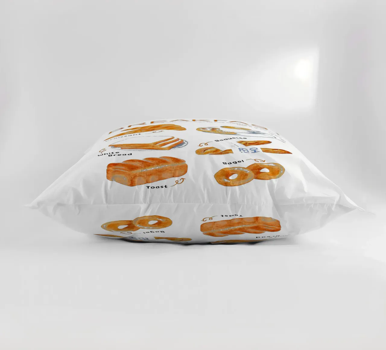 Breakfast / Morning Brunch decorative cushion by Attaboy Dsgn