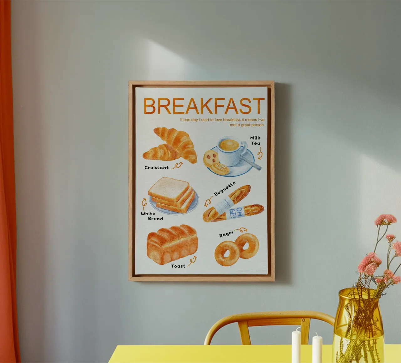 Breakfast / Morning Brunch canvas by Attaboy Dsgn