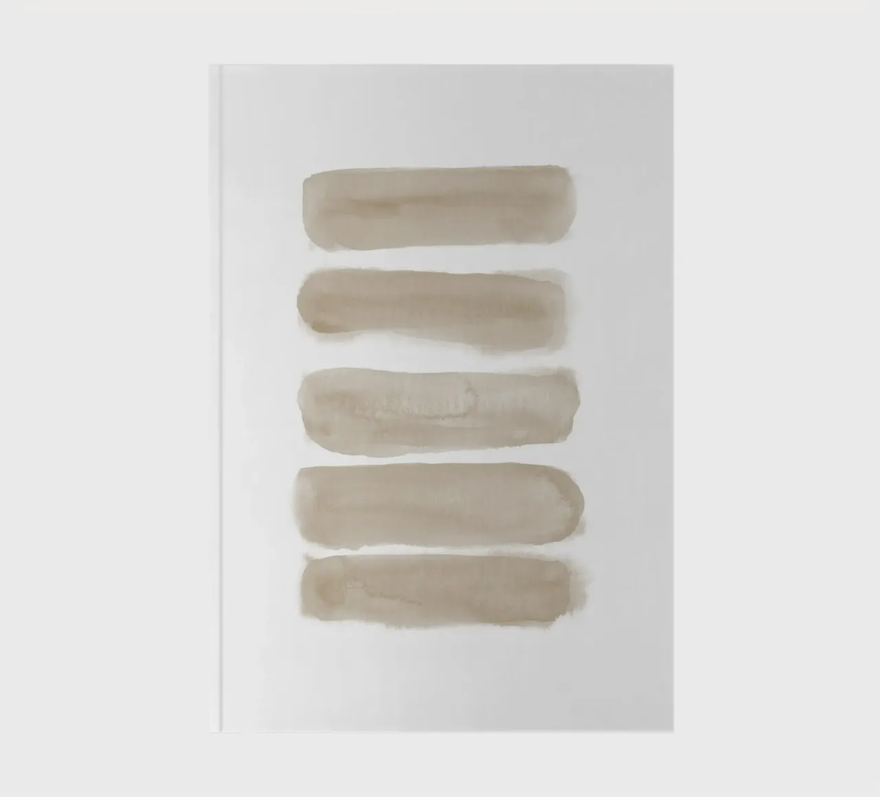 Neutral watercolor stripes notebook by NouveauPrints