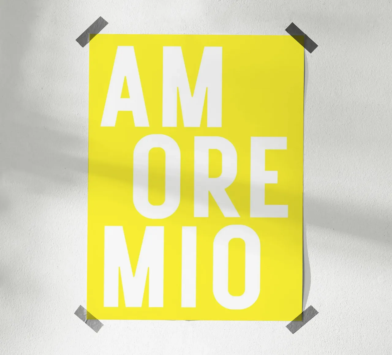 Amore mio - viele Farben poster con telaio in plastica da Ohkimiko