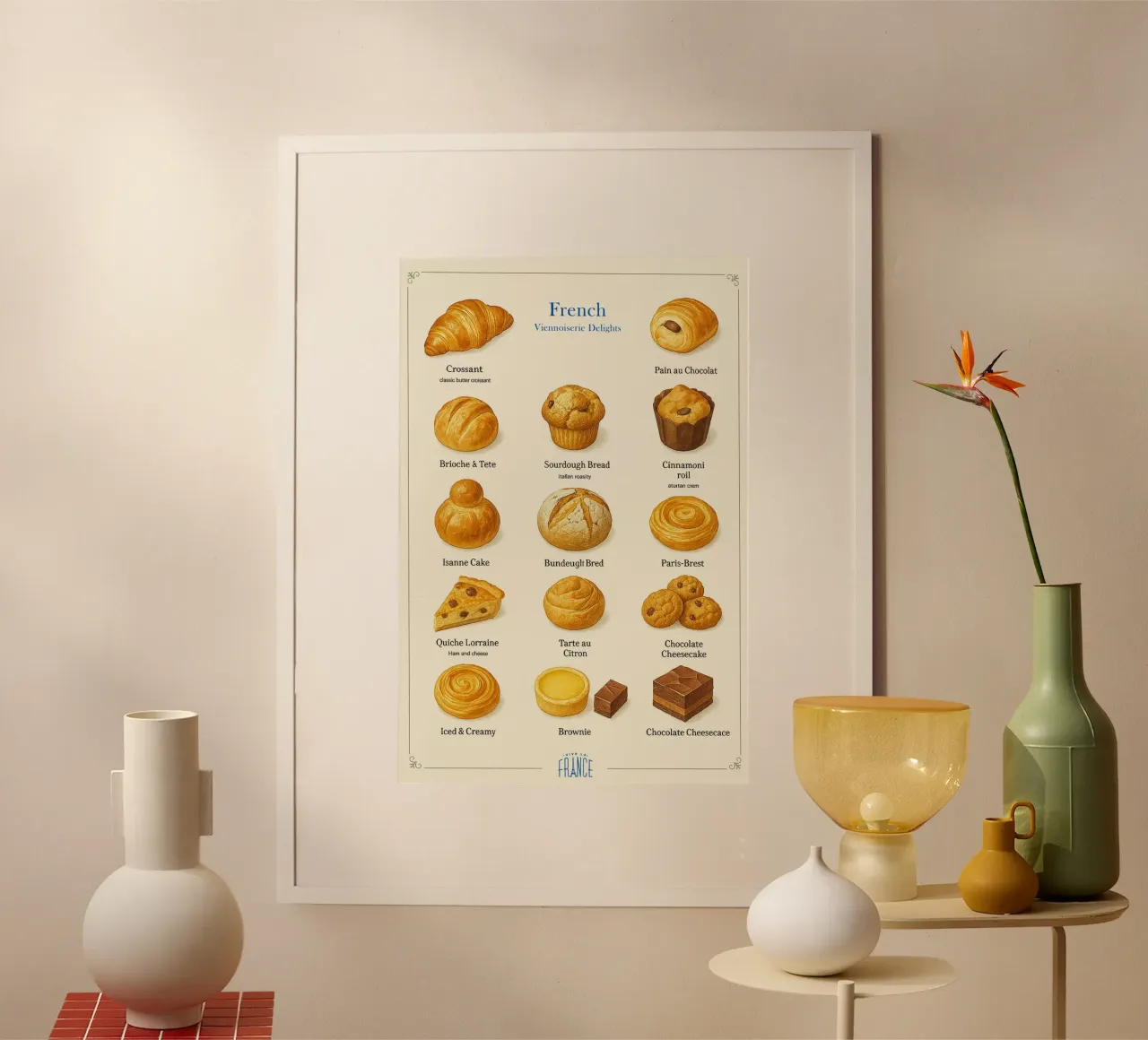 Pasticceria viennese poster con telaio in alluminio da Attaboy Dsgn