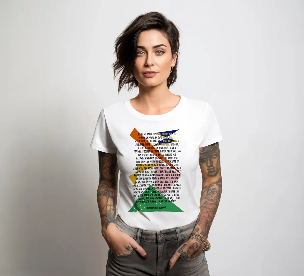 Pipi Langstrumpf | Beschreibung | frei und wild t-shirt da donna da FRICKE DESIGN