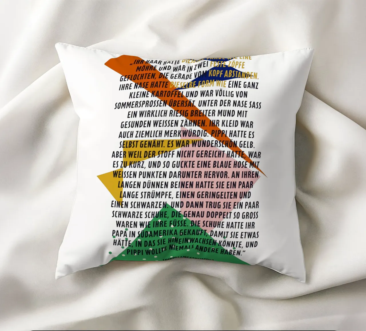 Pipi Langstrumpf | Beschreibung | frei und wild cuscino da FRICKE DESIGN