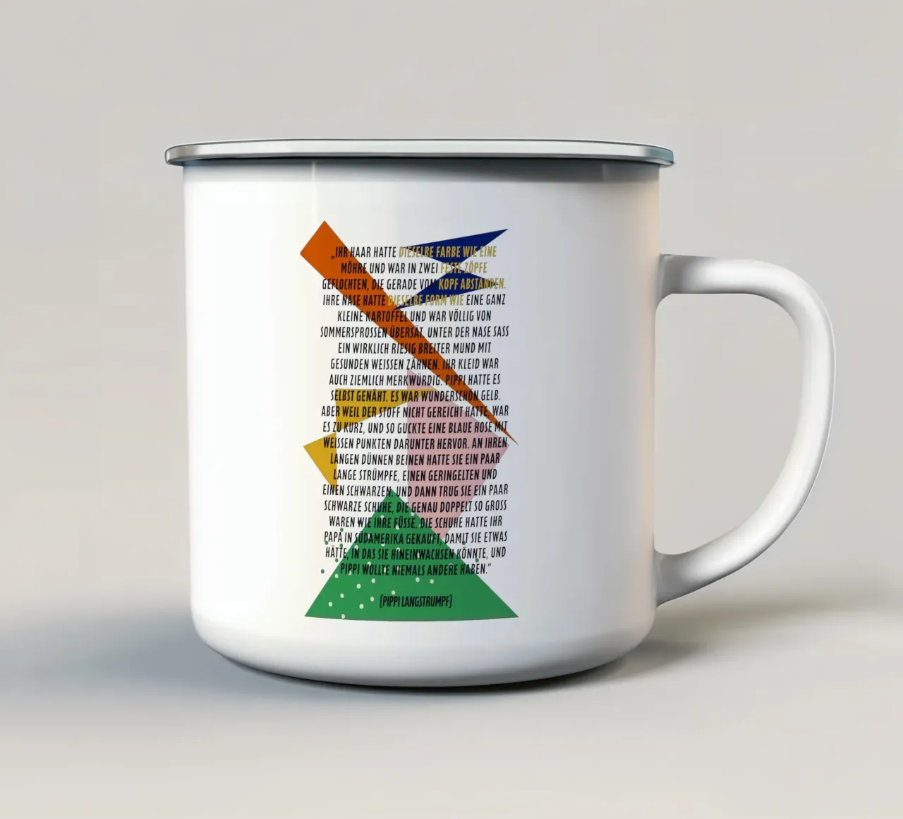 Pipi. tazza in smalto da FRICKE DESIGN