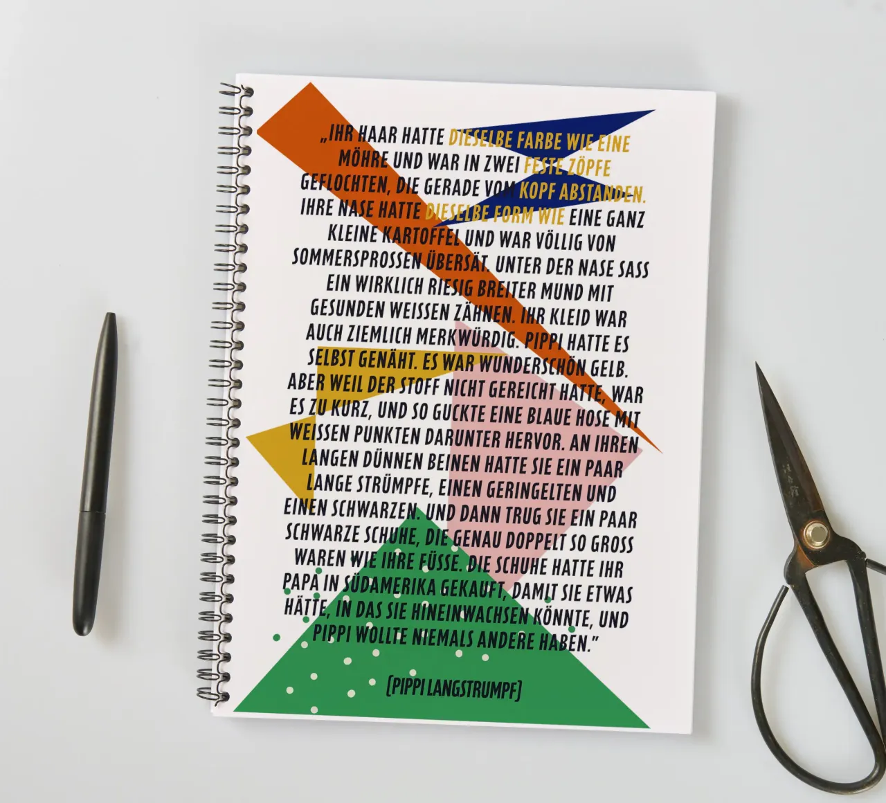 Pipi Langstrumpf | Beschreibung | frei und wild diario ad anelli da FRICKE DESIGN