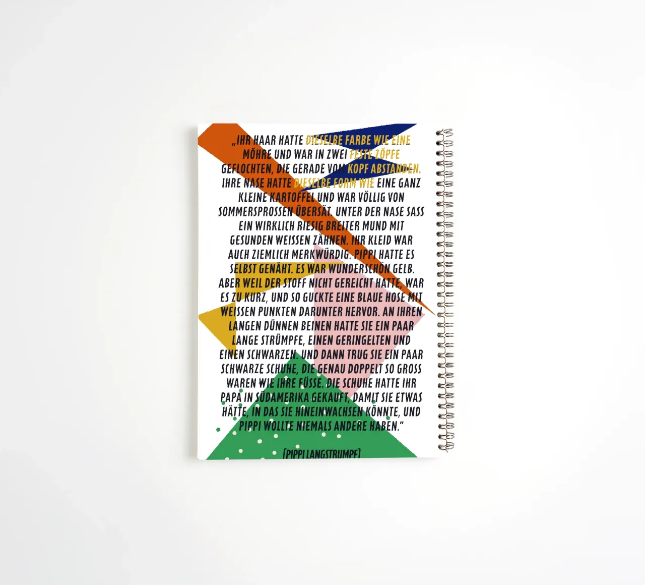 Pipi Langstrumpf | Beschreibung | frei und wild diario ad anelli da FRICKE DESIGN