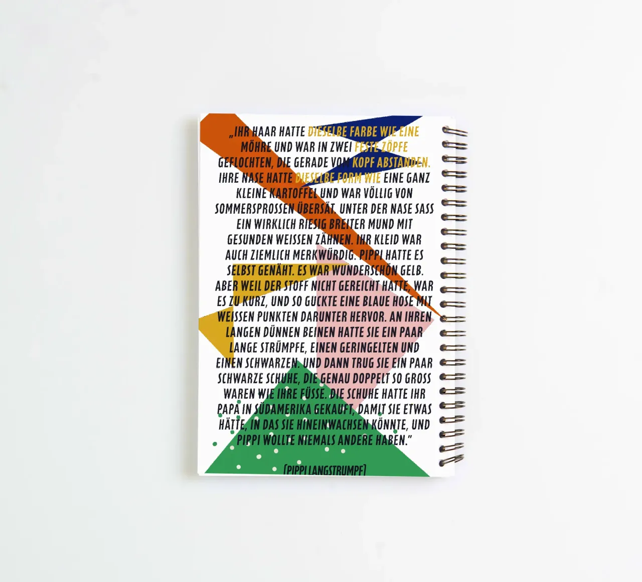 Pipi Langstrumpf | Beschreibung | frei und wild diario ad anelli da FRICKE DESIGN