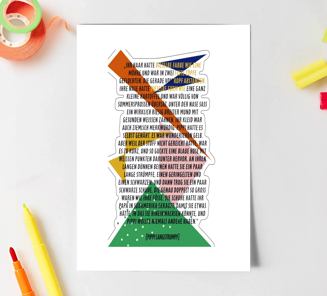 Pipi Langstrumpf | Beschreibung | frei und wild foglio adesivo da FRICKE DESIGN