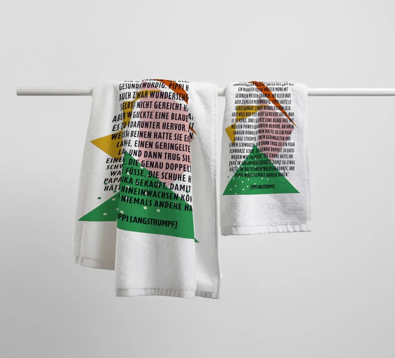 Pipi Langstrumpf | Beschreibung | frei und wild asciugamano da bagno da FRICKE DESIGN
