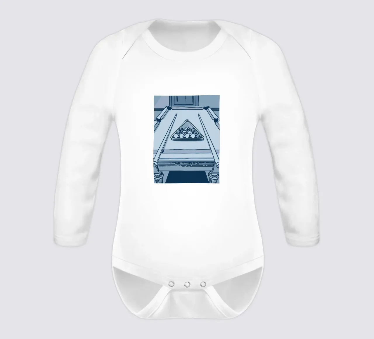 Play Billiards long-sleeve baby romper by SPORTS ONLY