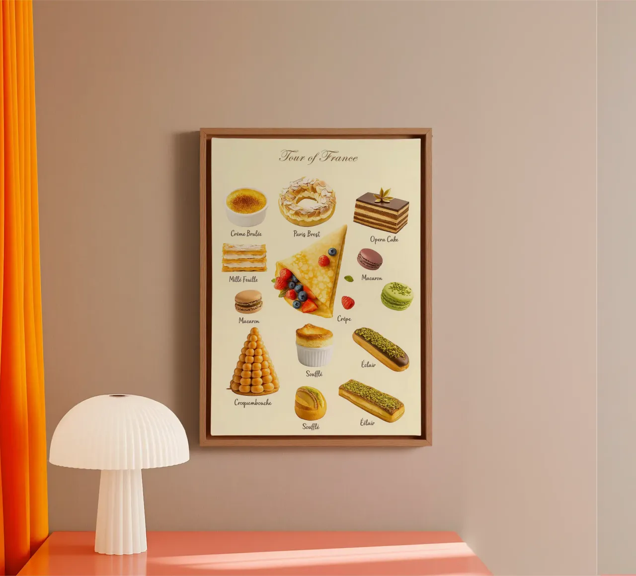 Pasticceria francese tela con Cornice a cassetta da Attaboy Dsgn