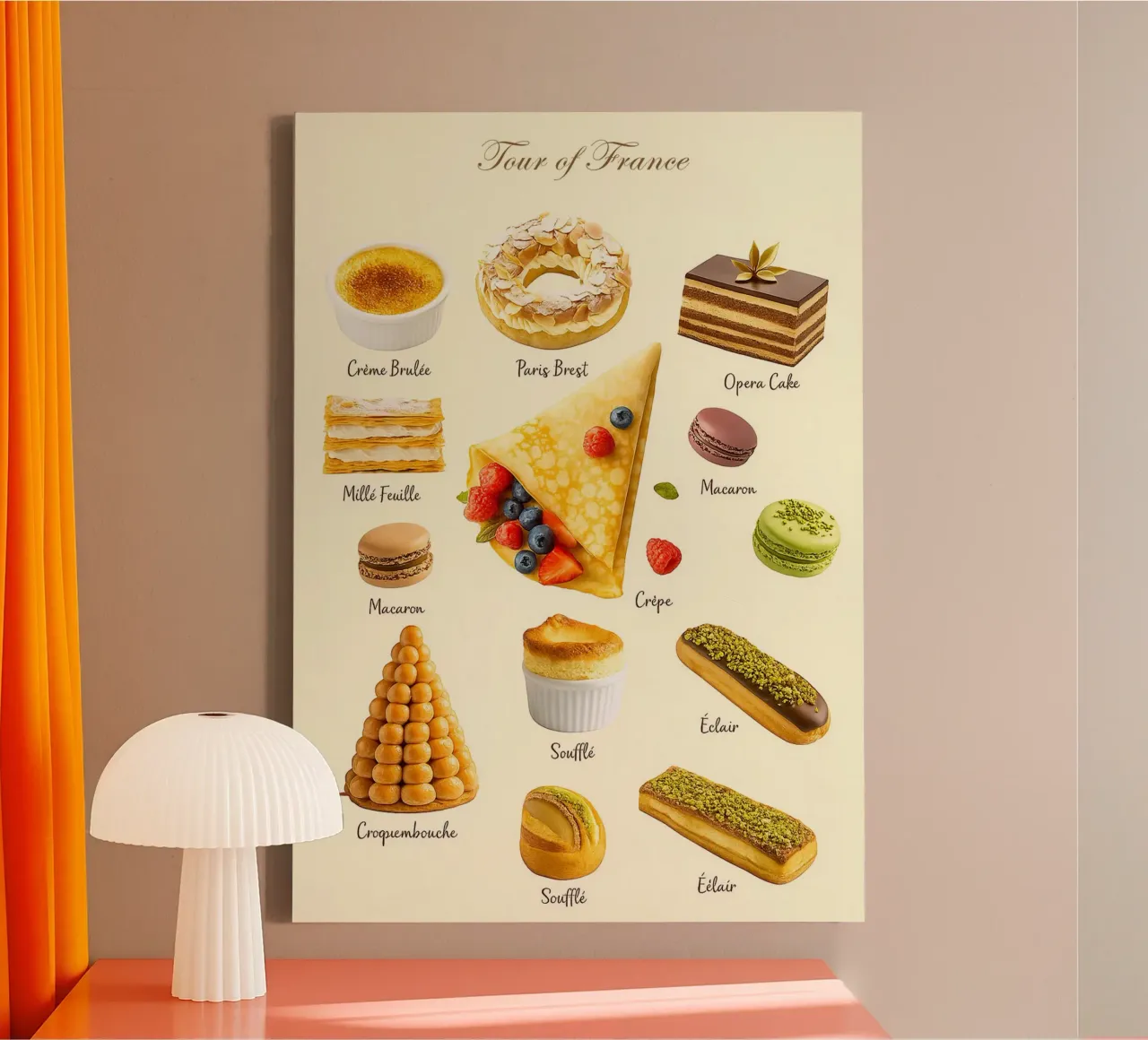 Pasticceria francese tela con Cornice a cassetta da Attaboy Dsgn