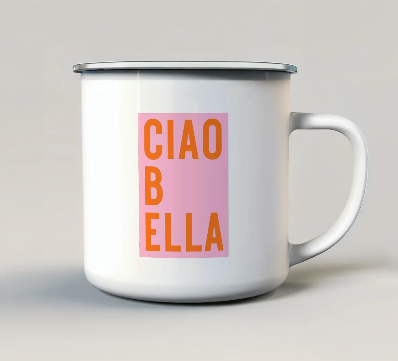 Ciao bella taza de esmalte de Ohkimiko