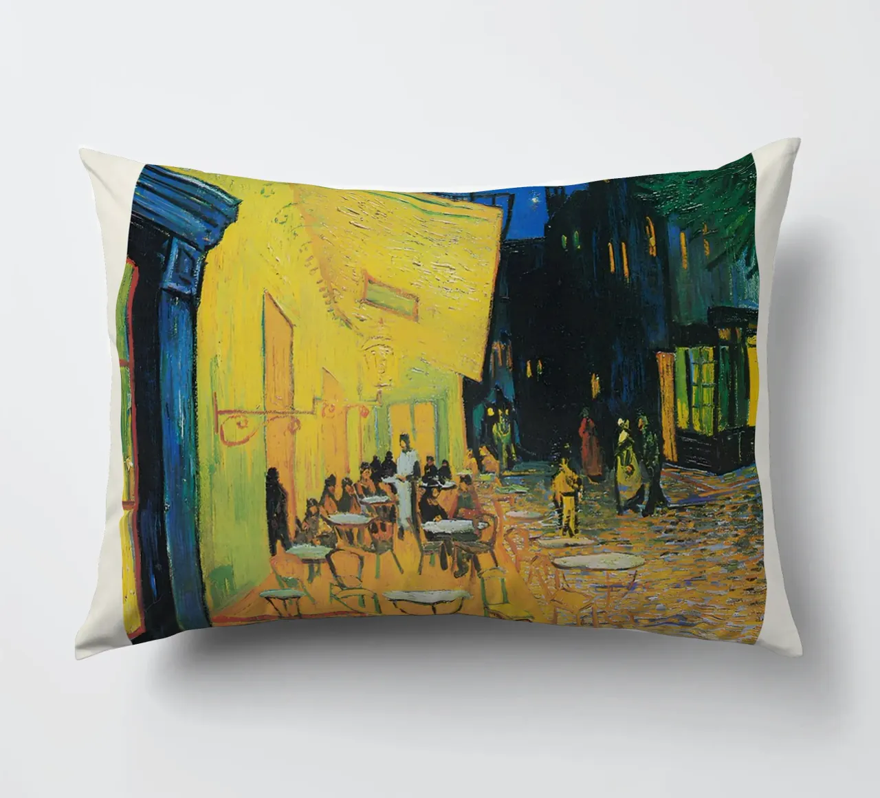 La "Terrazza del caffè di notte" di Van Gogh: una post-impressione iconica cuscino da NorwesClub