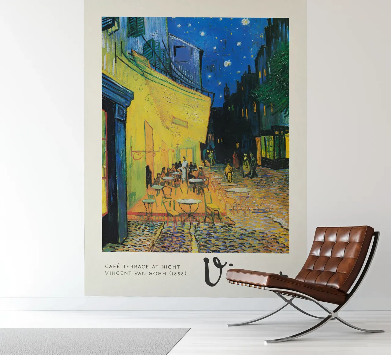 Van Goghs "Caféterrasse bei Nacht" - ein ikonisches Post-Image Fototapete von NorwesClub