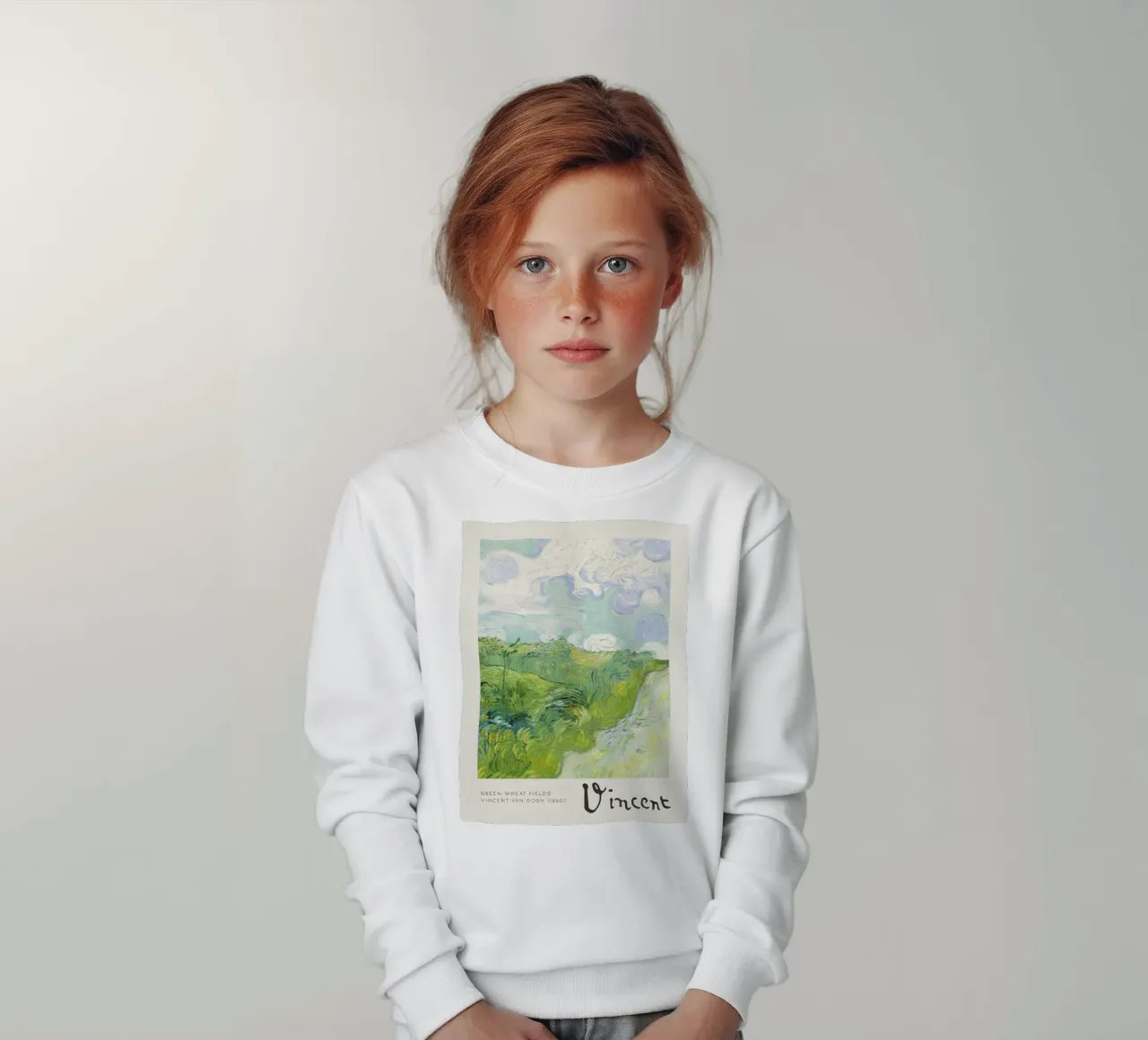 I "verdi campi di grano" di Van Gogh - Post-impressione espressiva felpa bambino da NorwesClub