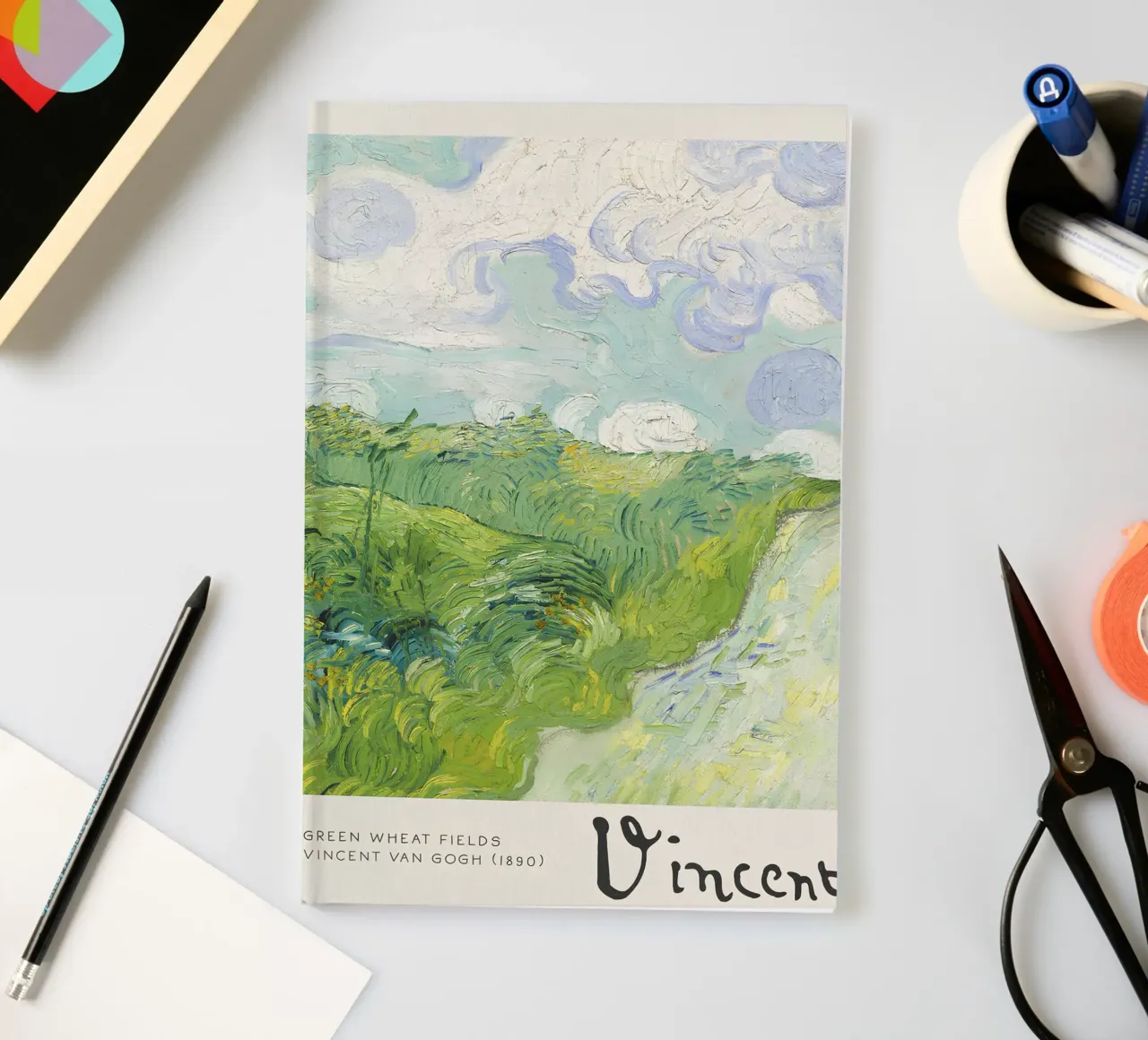 Van Gogh's "Green Wheat Fields" - Expressive Post-Impression notebook by NorwesClub