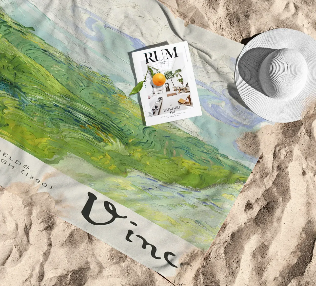 I "verdi campi di grano" di Van Gogh - Post-impressione espressiva telo mare da NorwesClub