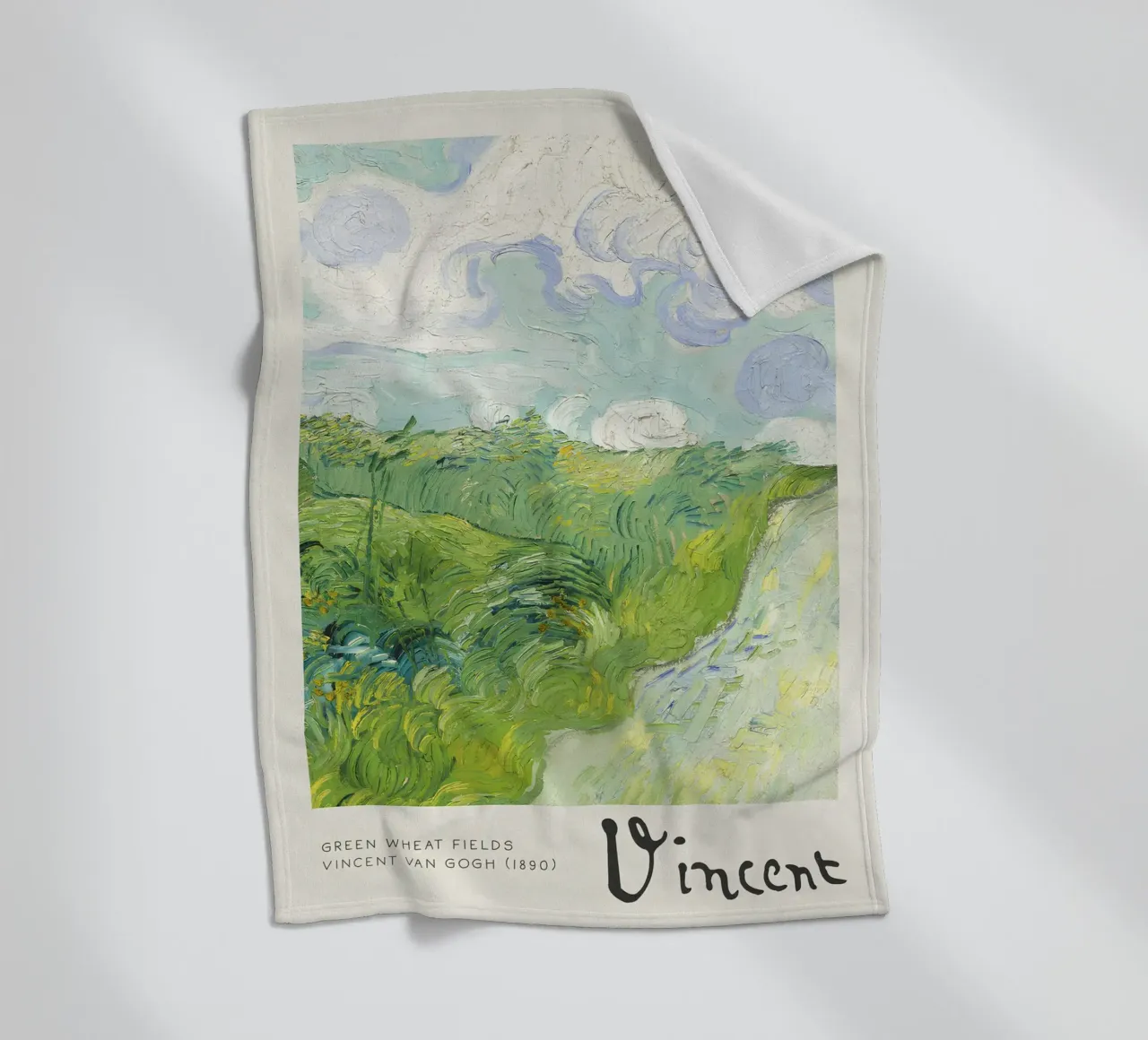 I "verdi campi di grano" di Van Gogh - Post-impressione espressiva coperta in pile da NorwesClub