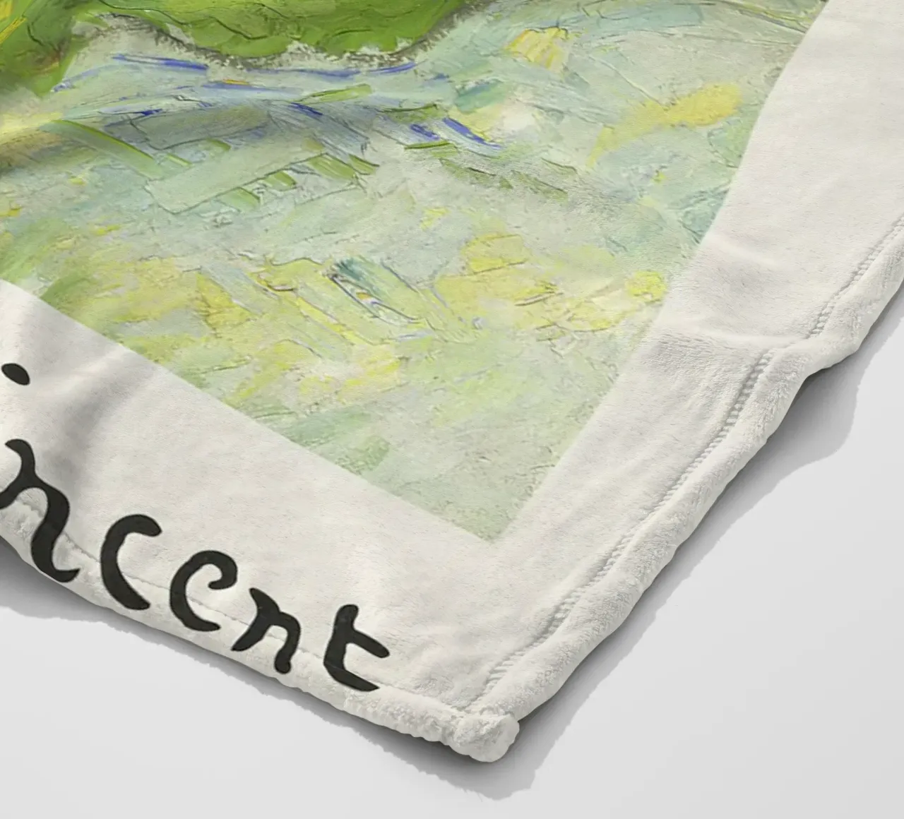 I "verdi campi di grano" di Van Gogh - Post-impressione espressiva coperta in pile da NorwesClub