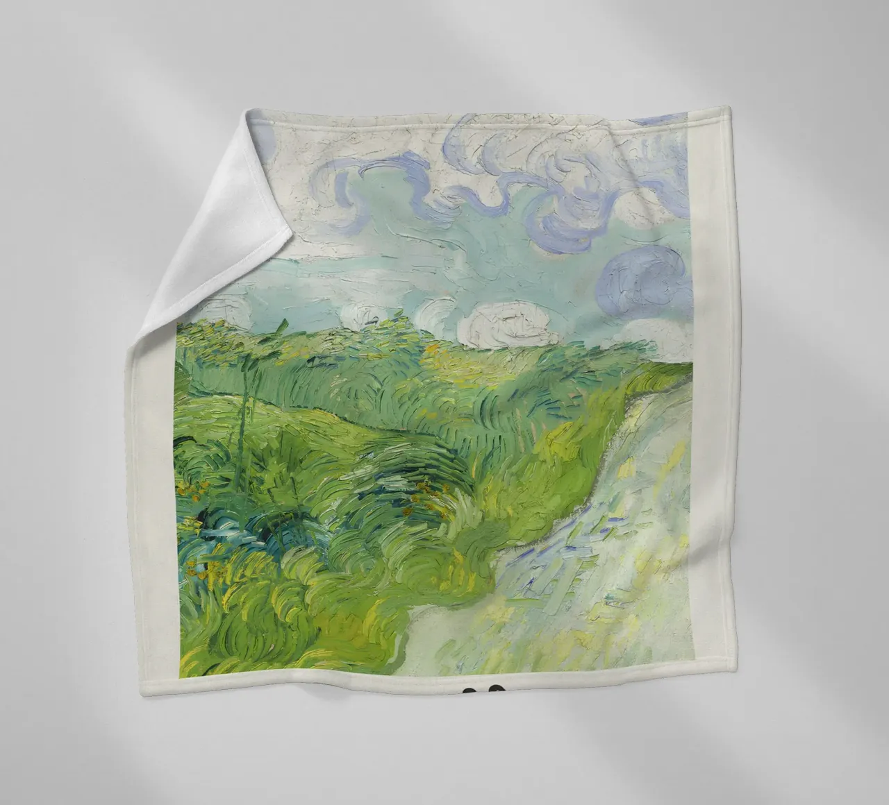 I "verdi campi di grano" di Van Gogh - Post-impressione espressiva coperta in pile da NorwesClub
