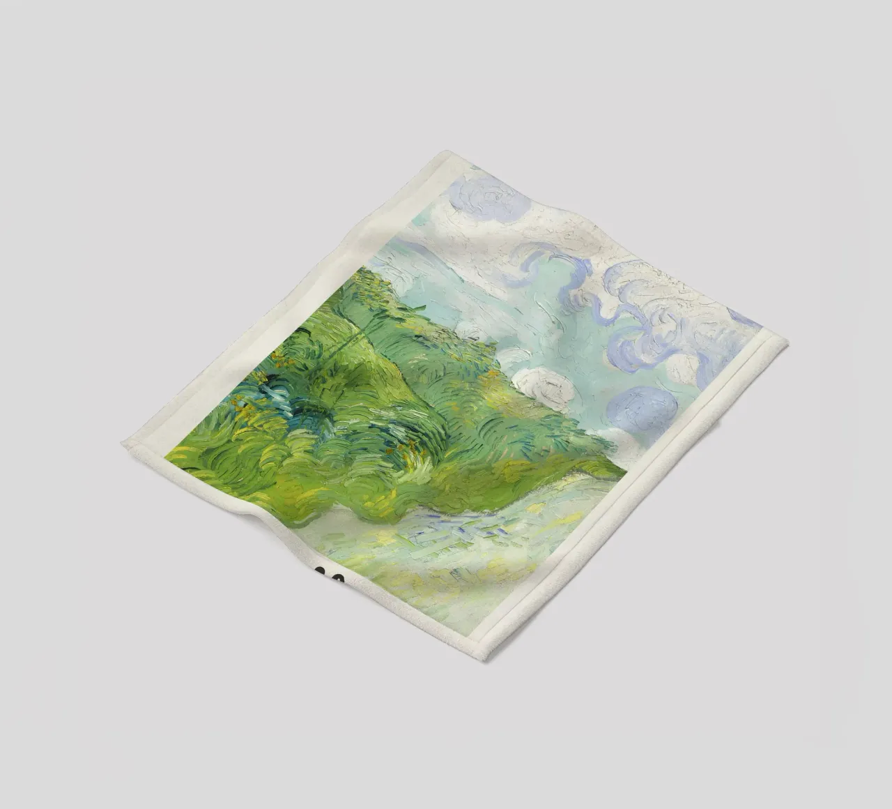 I "verdi campi di grano" di Van Gogh - Post-impressione espressiva coperta in pile da NorwesClub