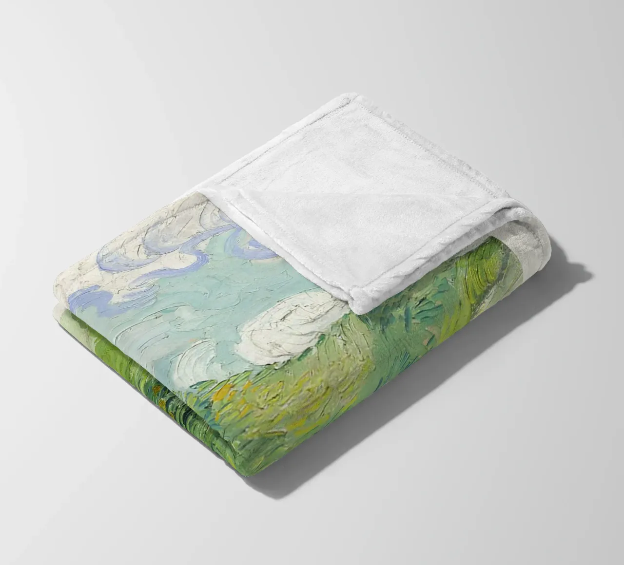 I "verdi campi di grano" di Van Gogh - Post-impressione espressiva coperta in pile da NorwesClub