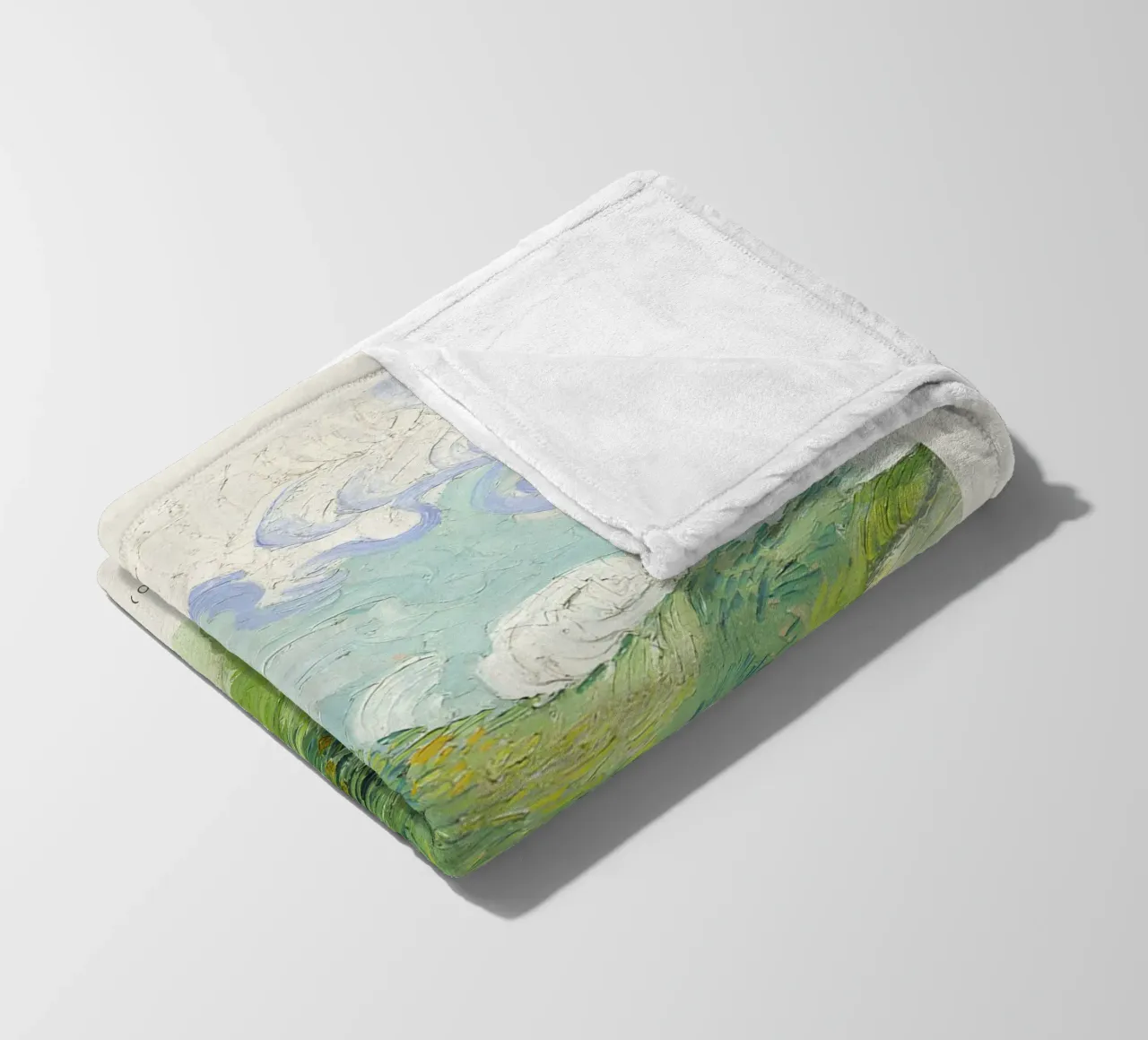 I "verdi campi di grano" di Van Gogh - Post-impressione espressiva coperta in pile da NorwesClub
