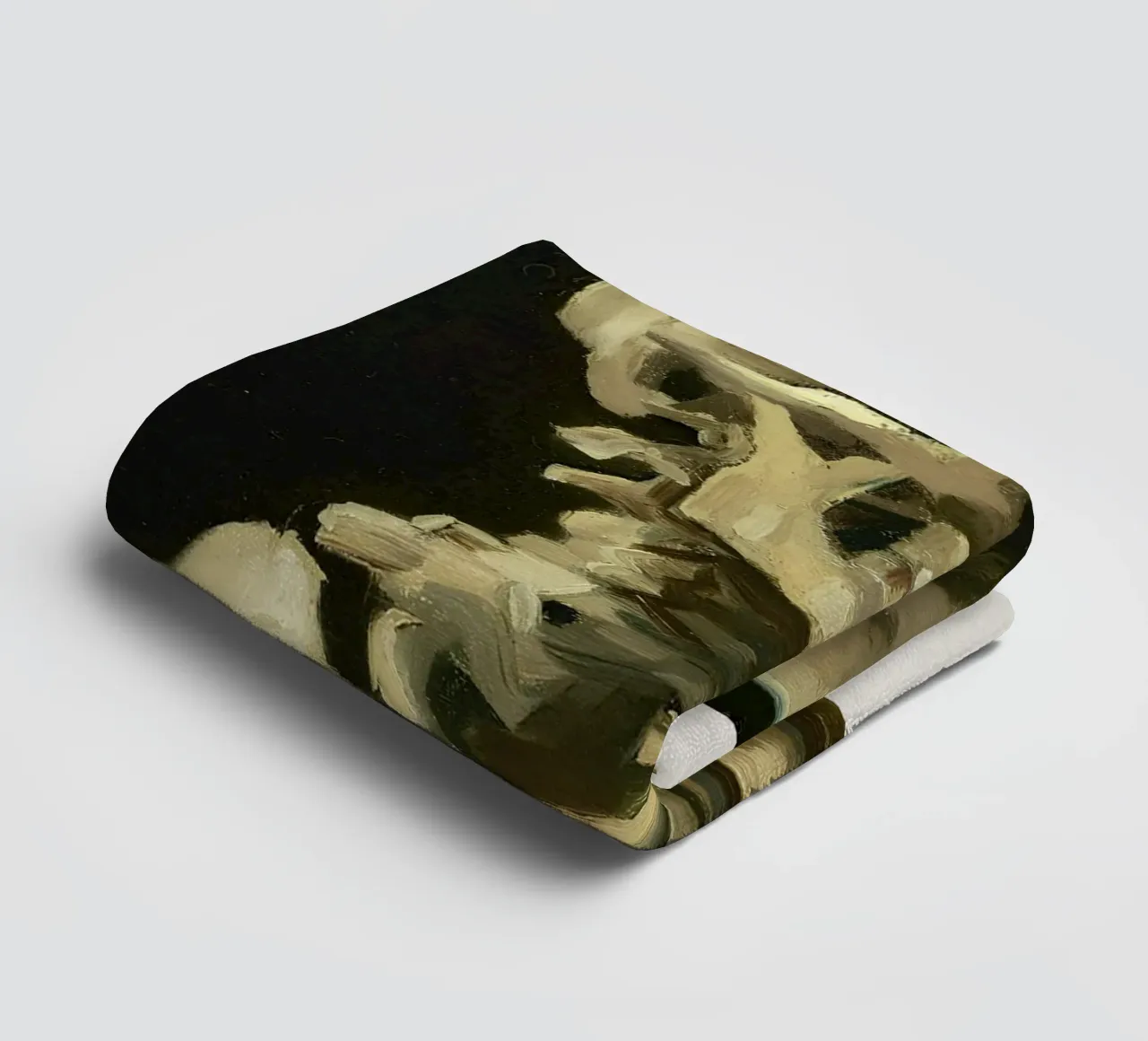 Van Gogh Skeleton with Cigarette - Macabre Art Print Trend towel by NorwesClub