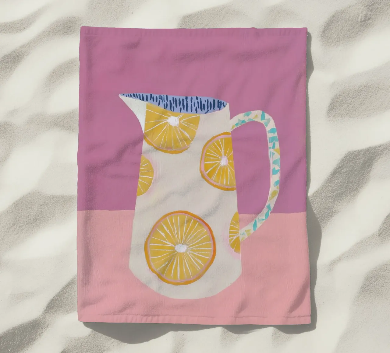 Rinfresco con arance telo mare da Carinaprint