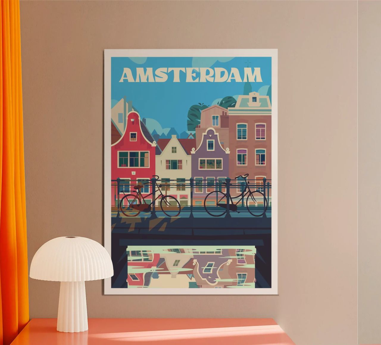 Amsterdam poster van Wanderlust Vibes