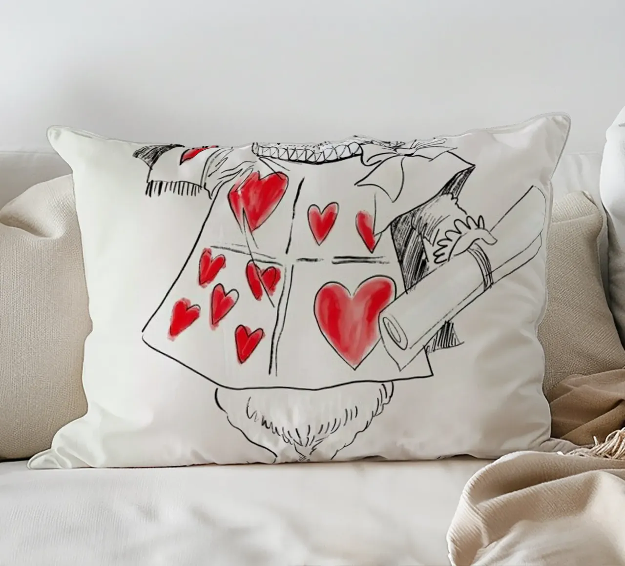 The White Rabbit cuscino da Little Flourishes
