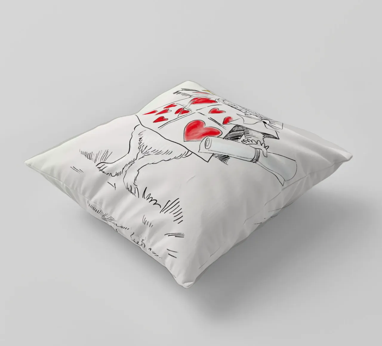 The White Rabbit cuscino da Little Flourishes