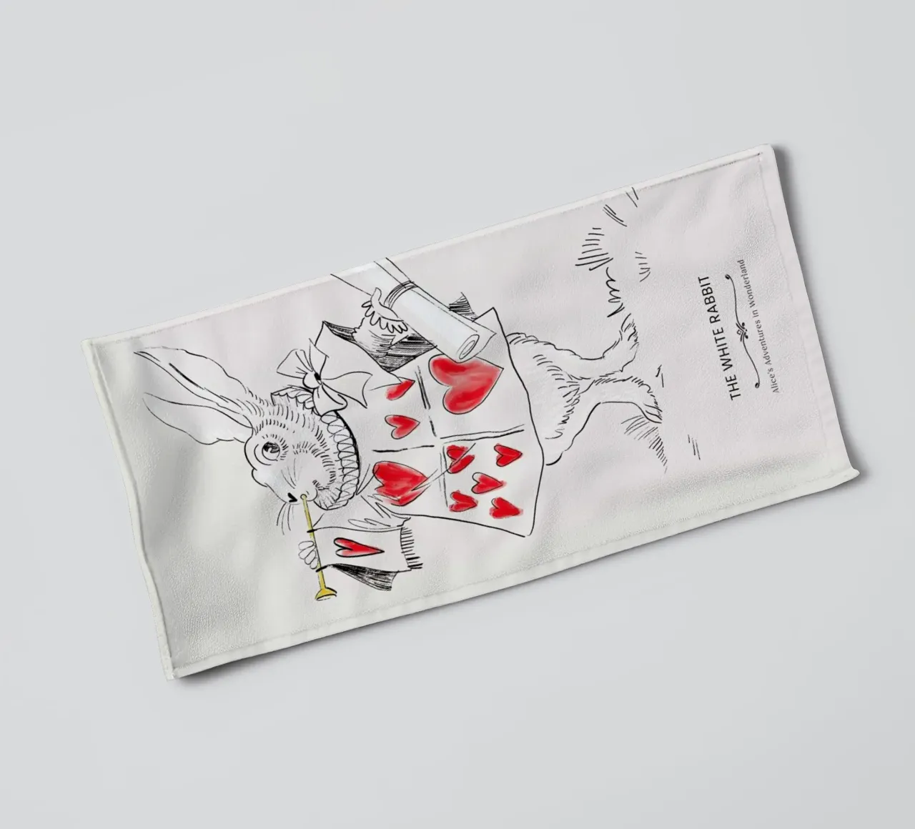 The White Rabbit asciugamano da bagno da Little Flourishes