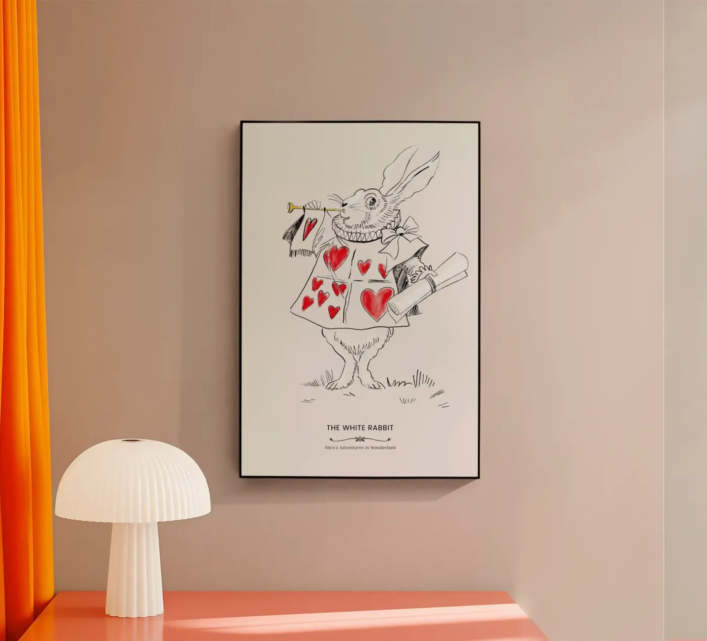 The White Rabbit acryl van Little Flourishes