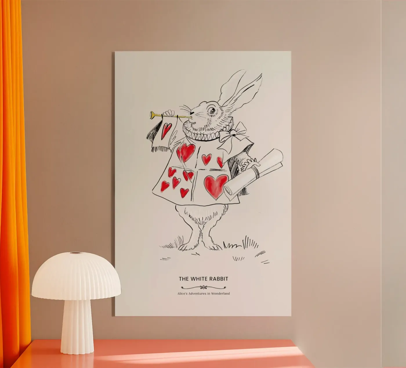 The White Rabbit acryl van Little Flourishes