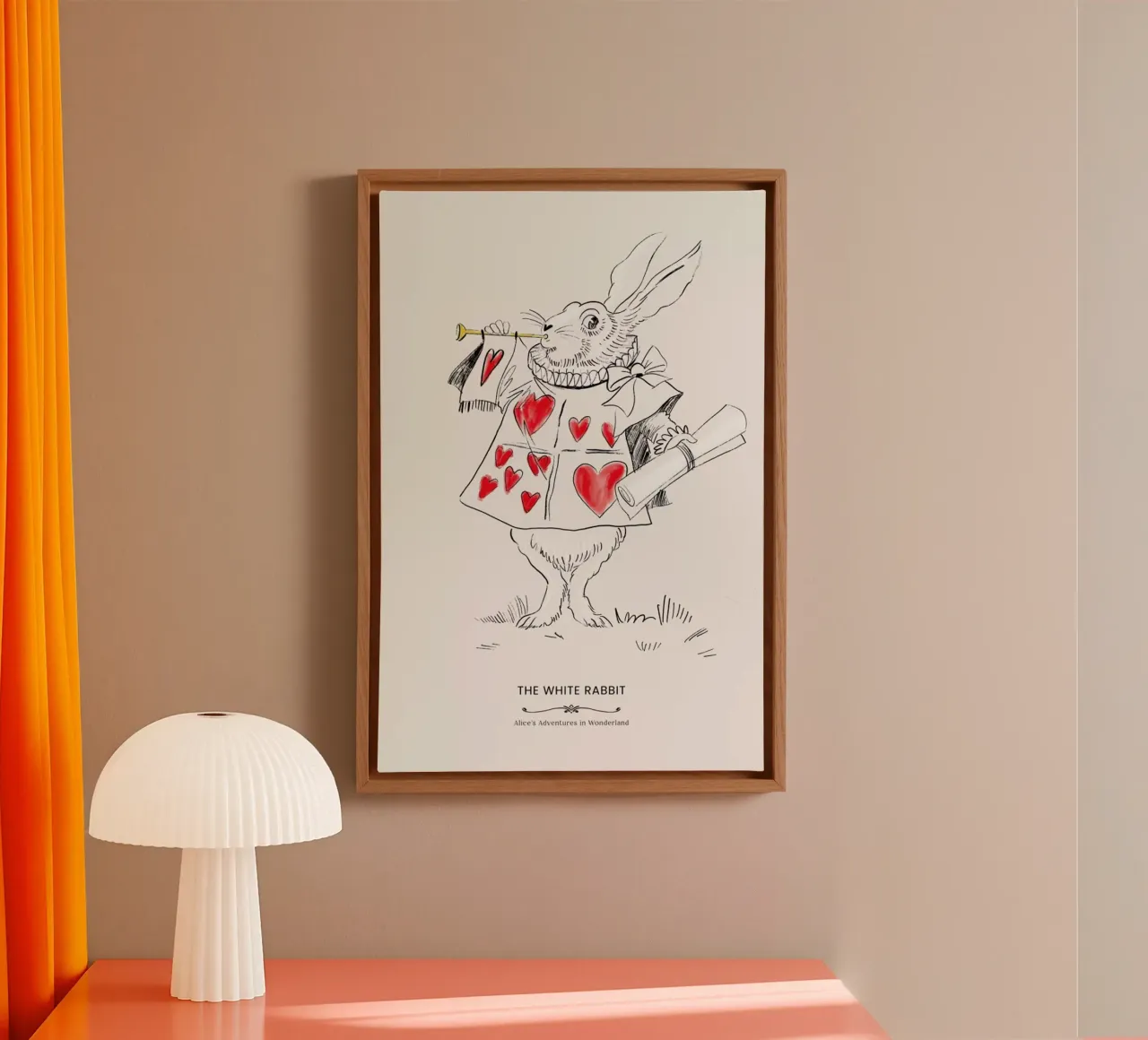 The White Rabbit canvas by Little Flourishes