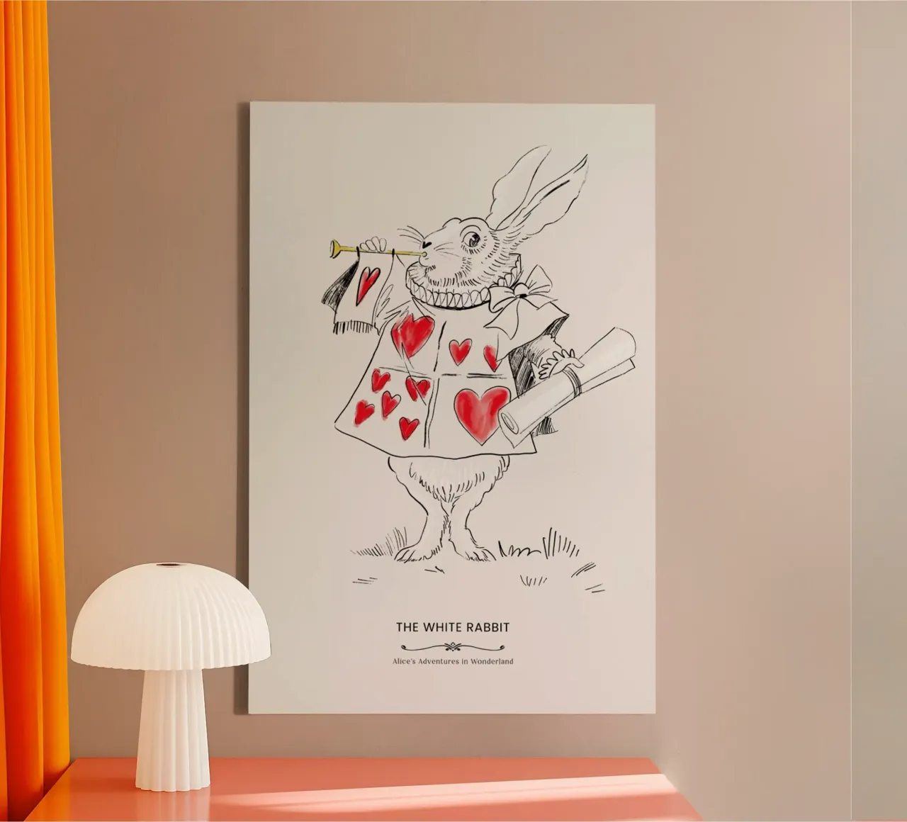 The White Rabbit canvas by Little Flourishes