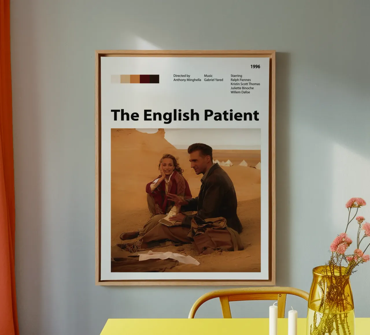 De Engelse Patiënt canvas met Baklijst van 🎞 The Movie Wall