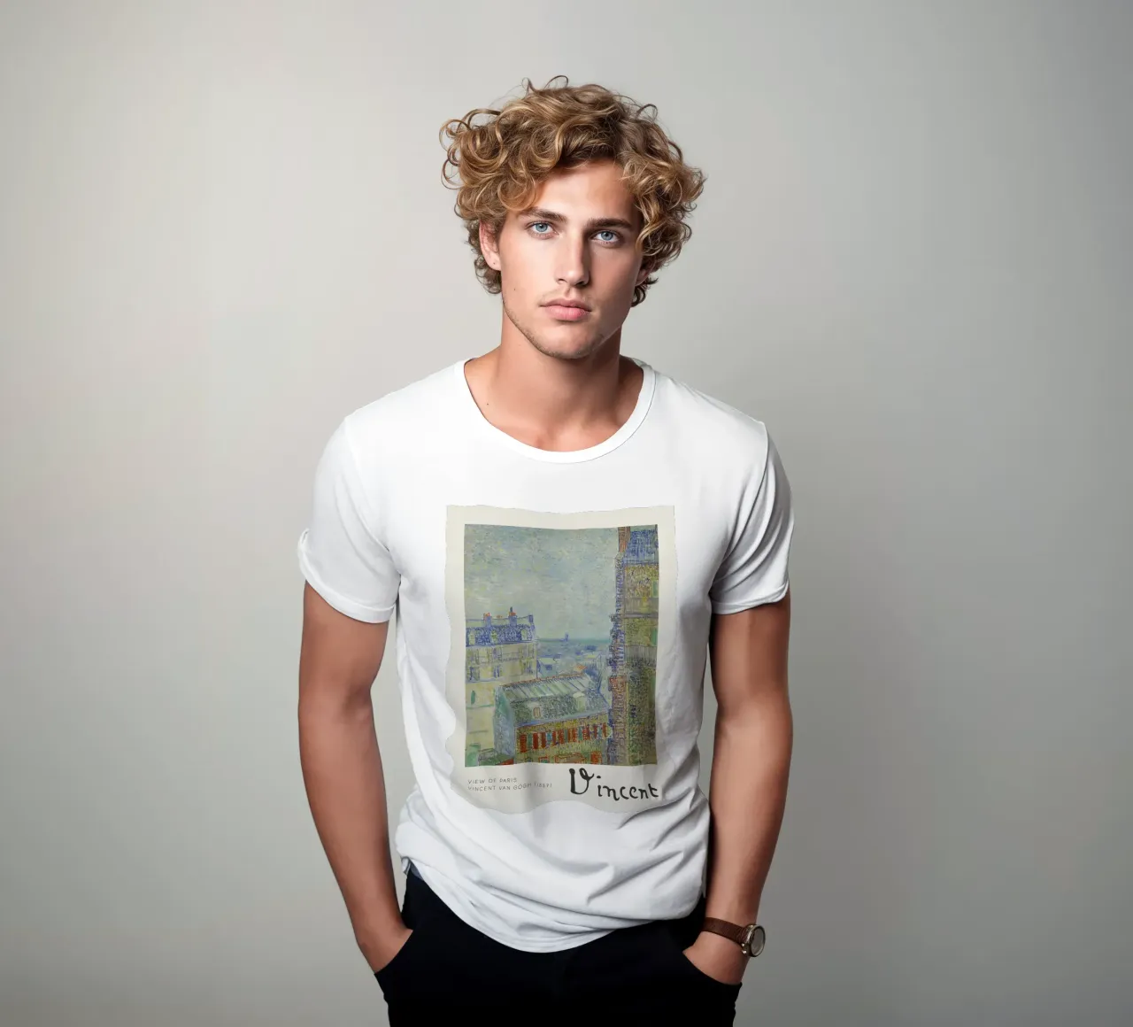 Van Gogh - Vue de Paris - Impression Impression Impressionniste t-shirt de NorwesClub