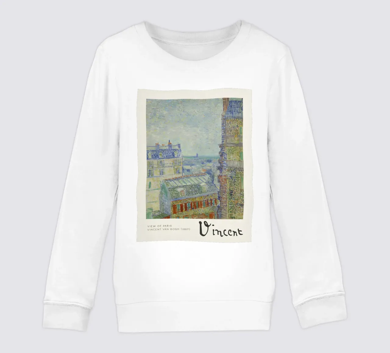 Van Gogh - Vue de Paris - Impression Impression Impressionniste sweat enfant de NorwesClub