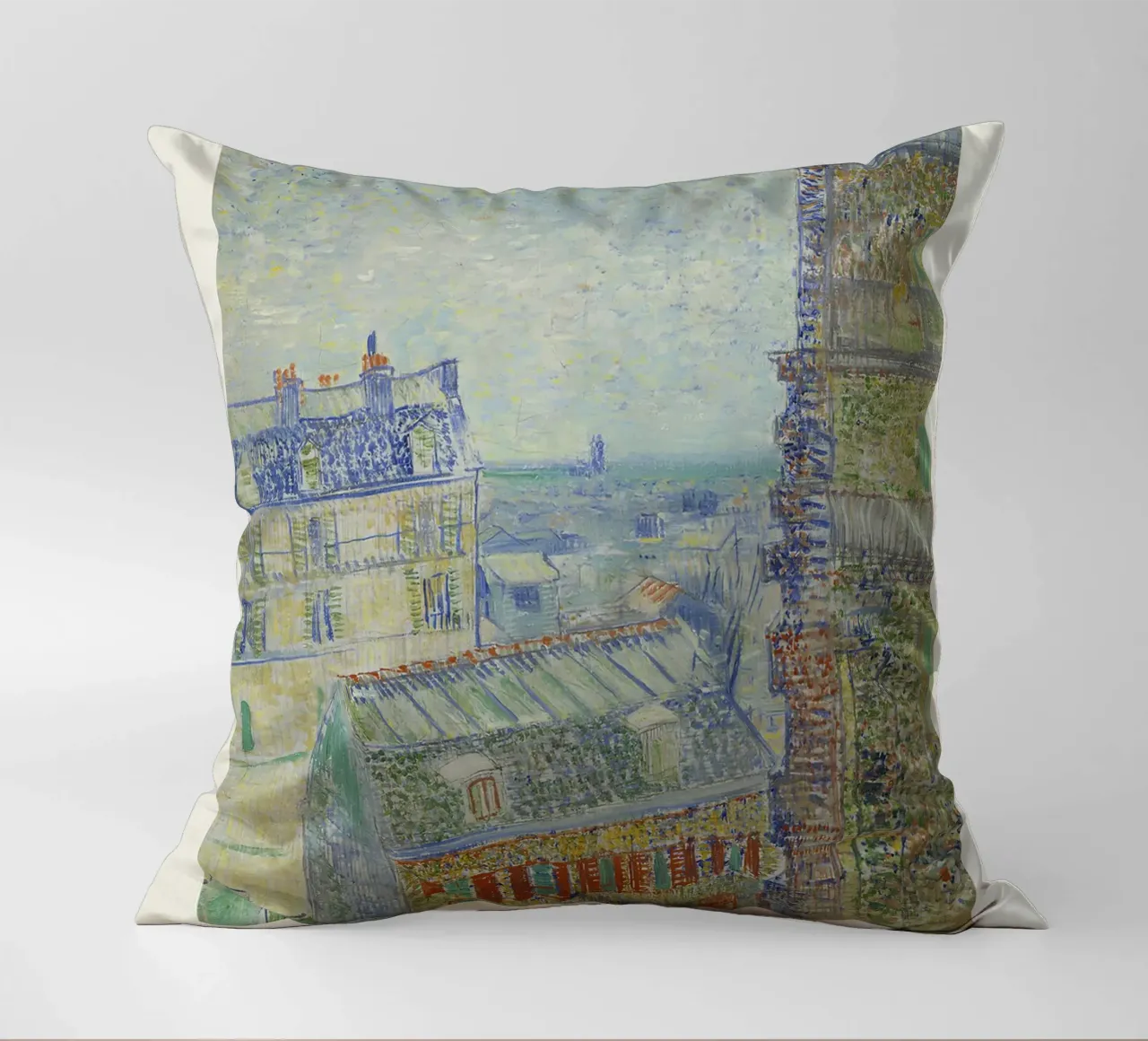 Van Gogh - Vue de Paris - Impression Impression Impressionniste coussin de NorwesClub