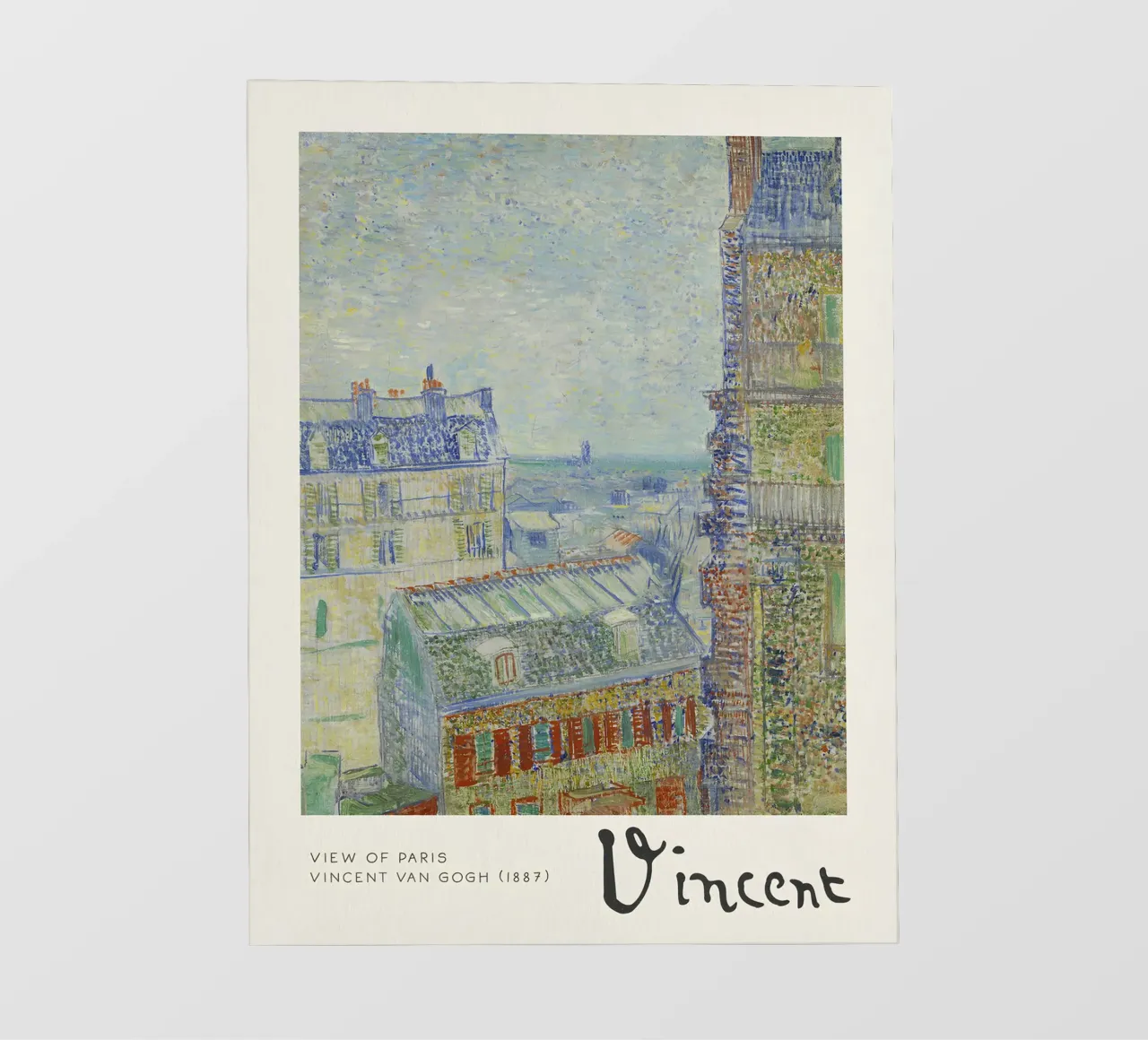 Van Gogh - Vue de Paris - Impression Impression Impressionniste bâche pvc de NorwesClub