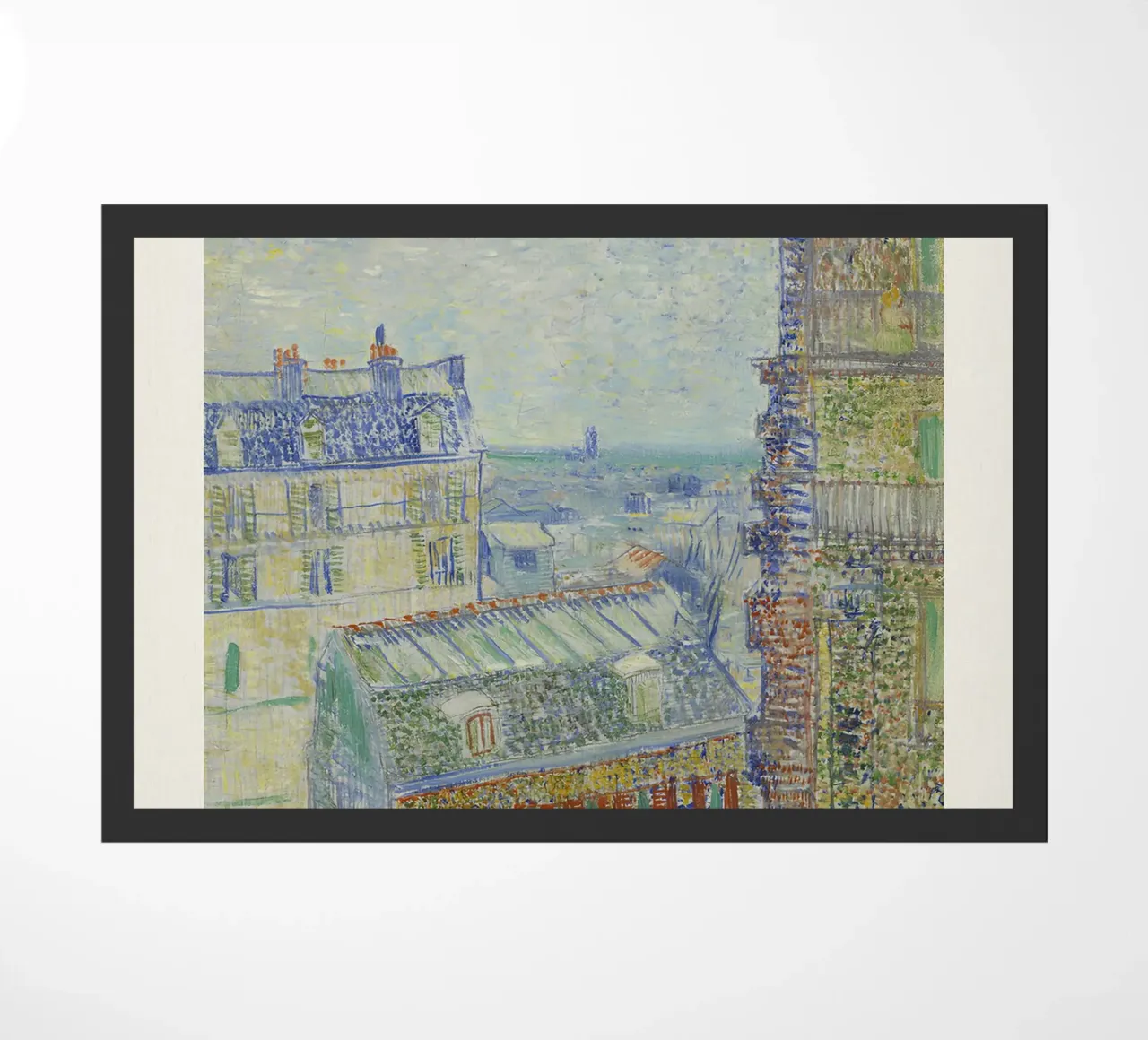 Van Gogh - Vue de Paris - Impression Impression Impressionniste paillasson de NorwesClub