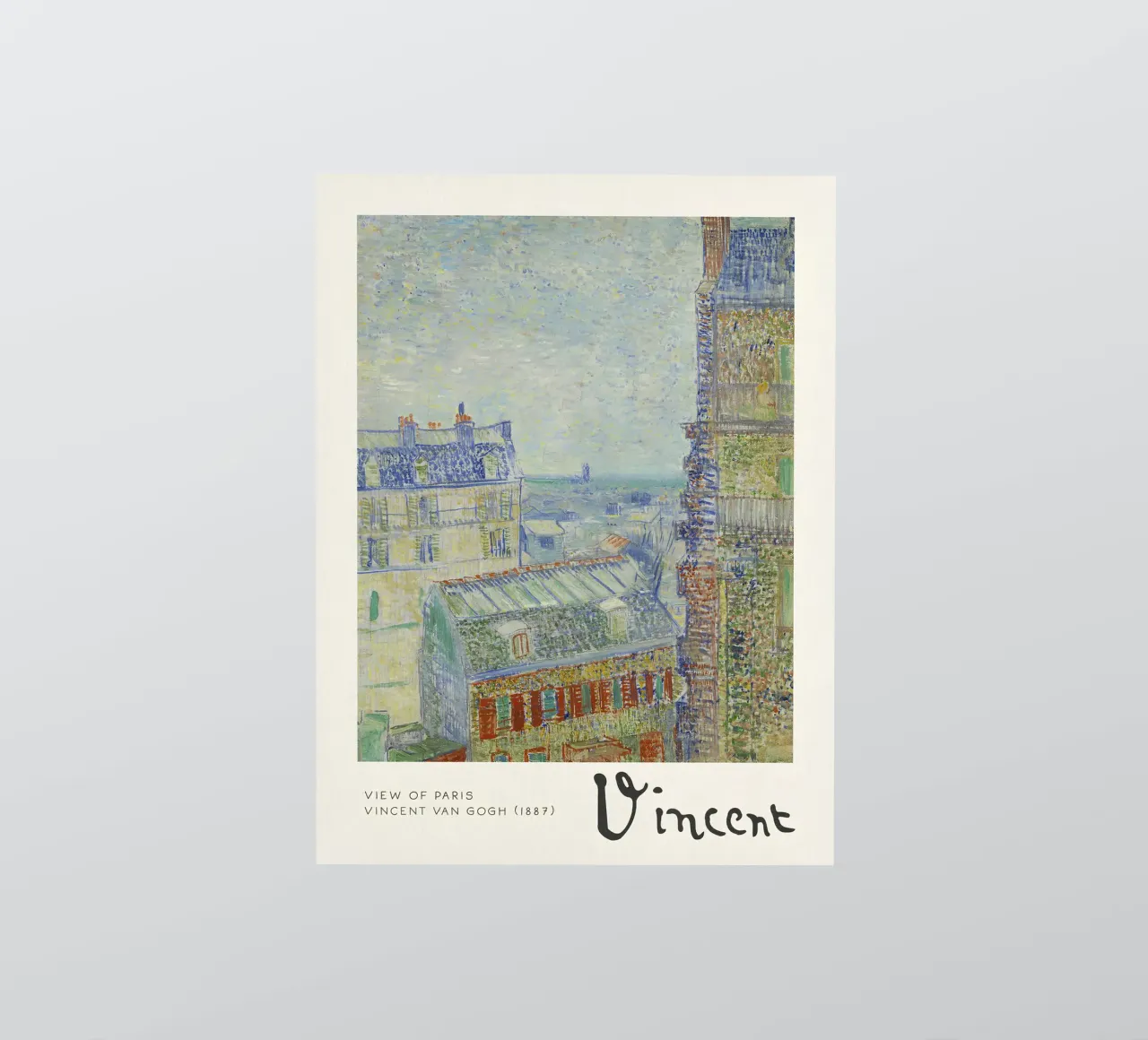 Van Gogh - Vue de Paris - Impression Impression Impressionniste autocollant de NorwesClub