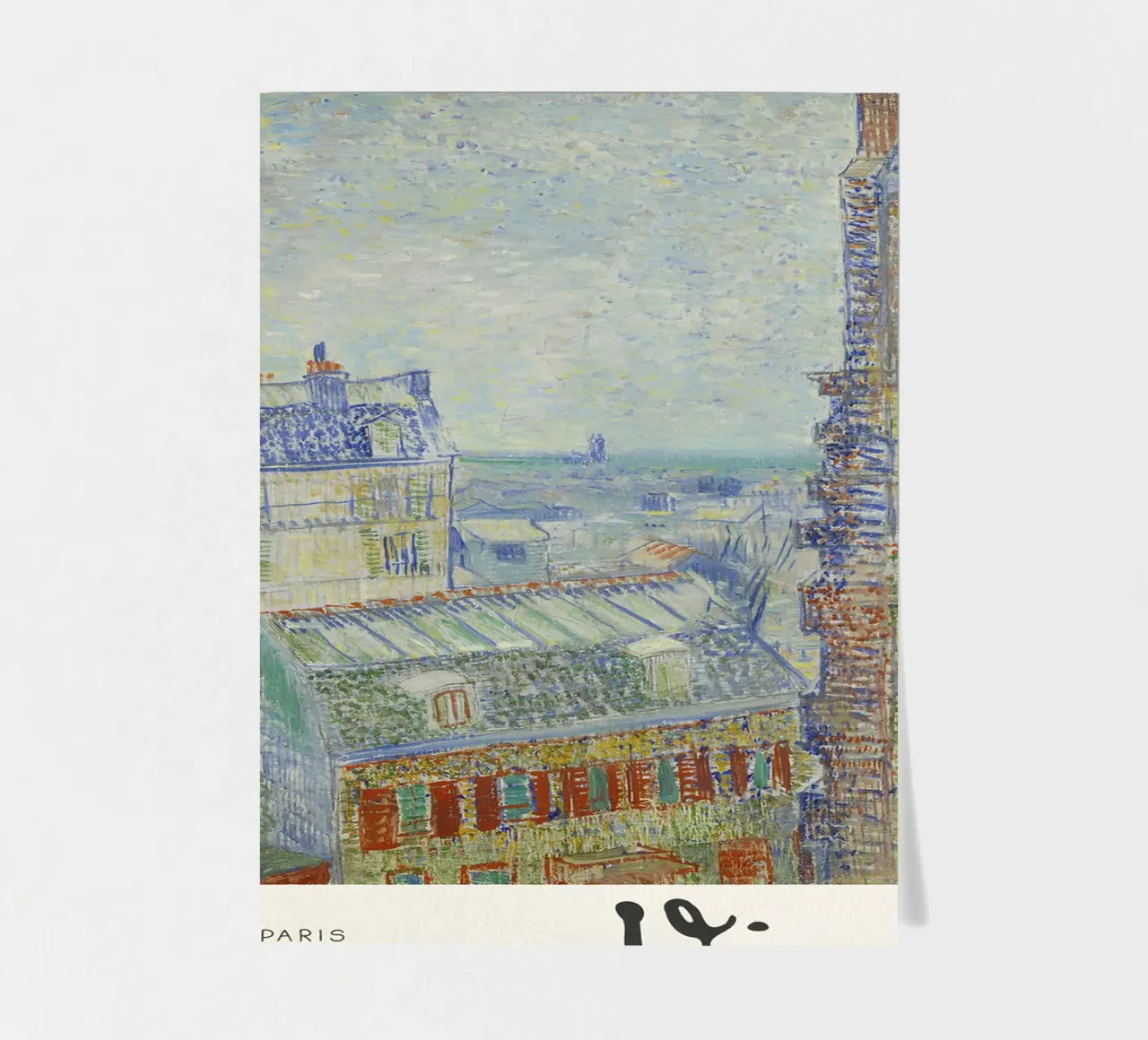 Van Gogh - Vue de Paris - Impression Impression Impressionniste planche autocollant de NorwesClub